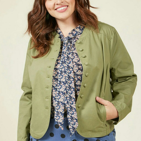 Modcloth Jackets & Blazers - Modcloth 2x olive green jacket